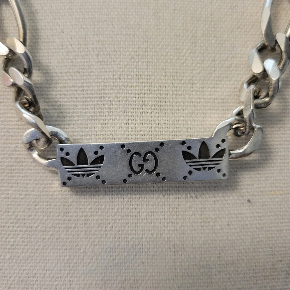 GUCCI + ADIDAS GOURMETTE CHAIN NECKLACE Retail Price $1,295.00